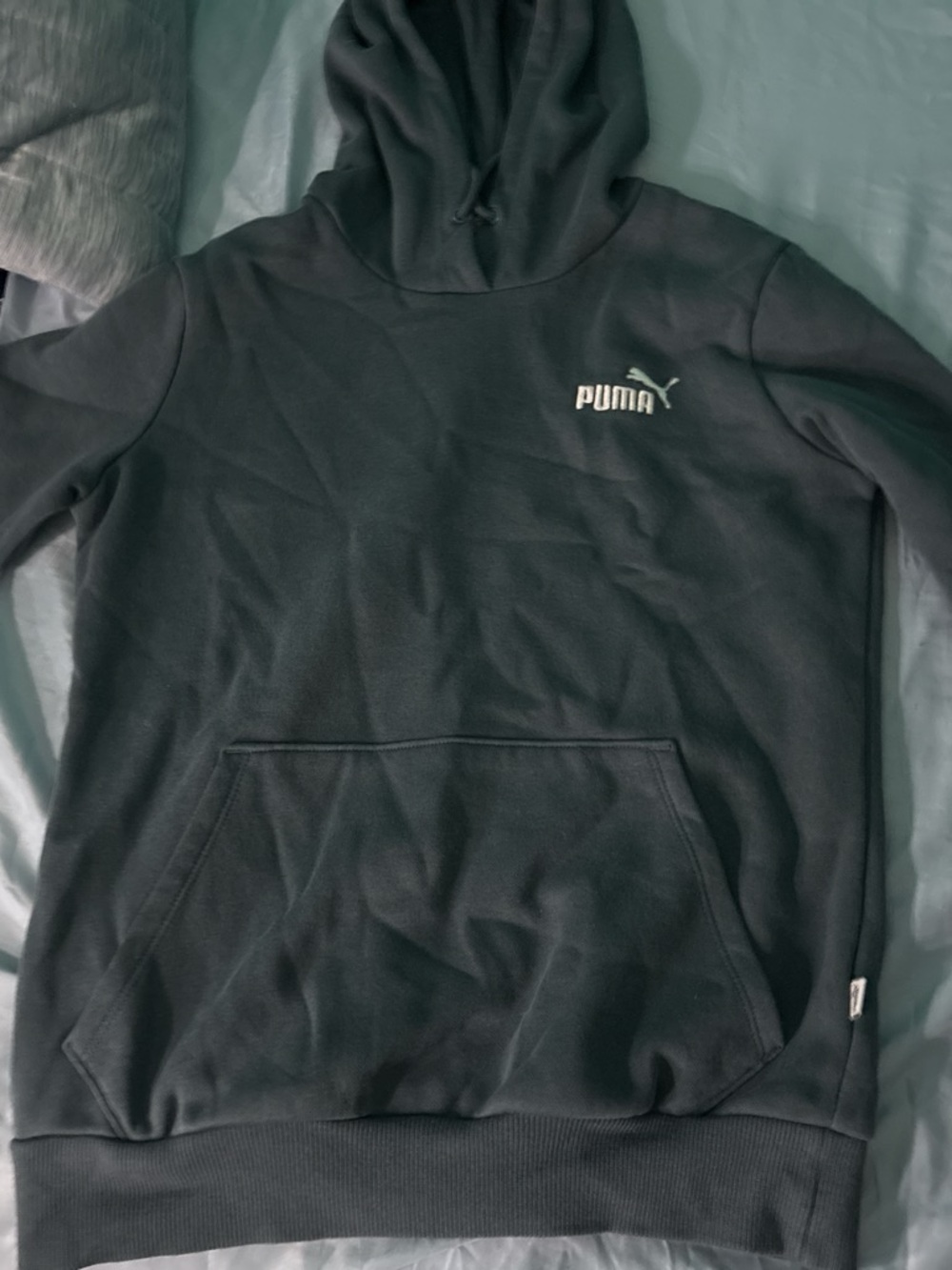 Puma Black Pullover Hoodie with White Logo